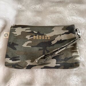 Quilted Koala Mini Clutch Wristlet Green Camouflage NWT